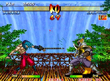 Fighters Swords (Korean release of Samurai Shodown III) screen shot game playing